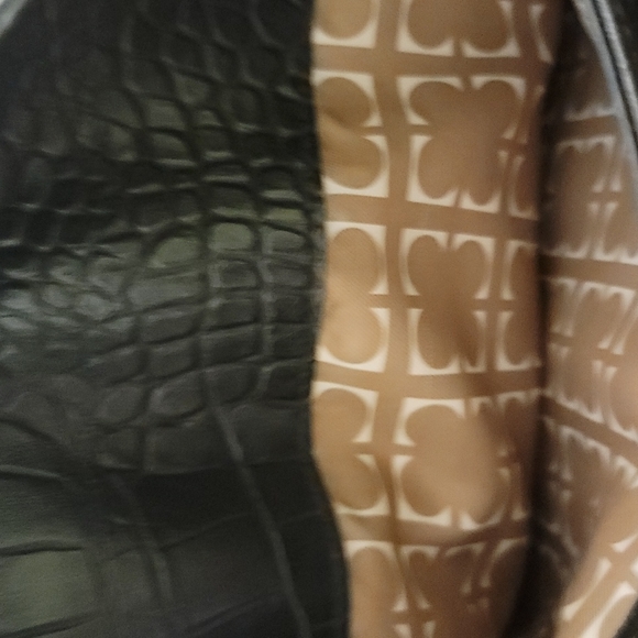 LIZ CLAIBORNE NEW YORK FAUX CROC SATCHEL PURSE HANDBAG - Picture 5 of 11